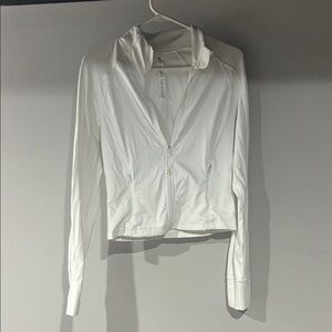 CRZ YOGA Women's White Hooded Jacket
